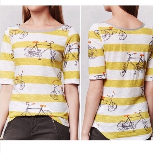 Anthropologie Tops - ANTRHO postmark bicycle daydream top medium